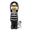 Decorative resin statue BOY BALLON (H82 cm) (black)