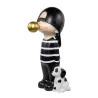 Decorative resin statue BOY BALLON (H82 cm) (black)