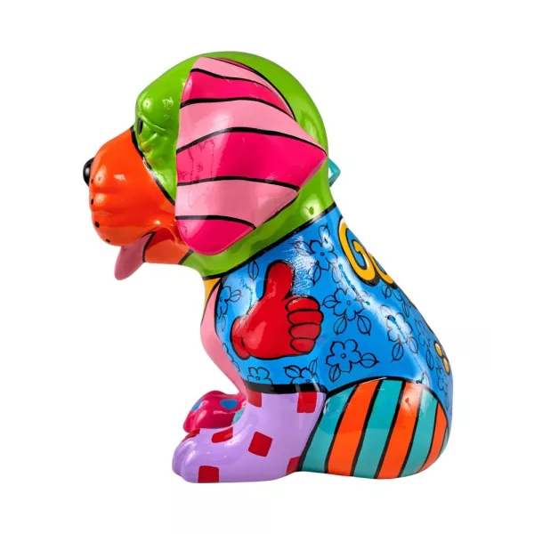 Statue décorative en résine CHIEN TACOS (H37 cm) (multicolore)