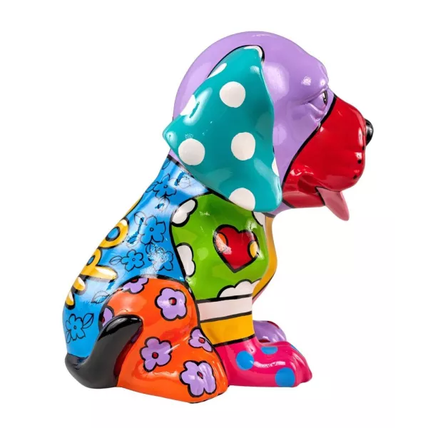 Statue décorative en résine CHIEN TACOS (H37 cm) (multicolore)