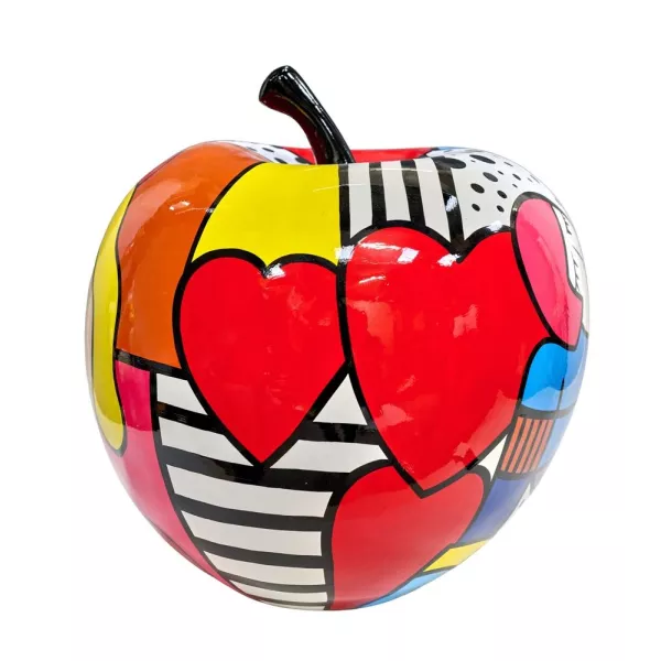 Decorative resin statue APPLE ROUND (H58 cm) (multicolored)