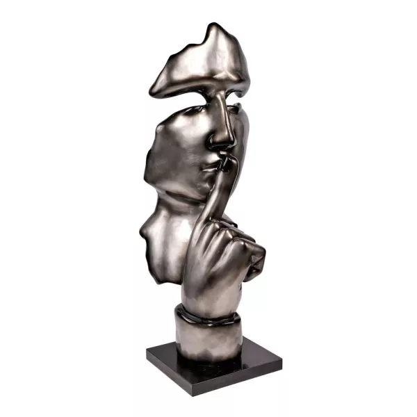 Statue décorative en résine SILENCE MAN (H150 cm) (gris)