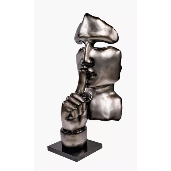 Statua decorativa SILENCE MAN in resina (H150 cm) (grigio)