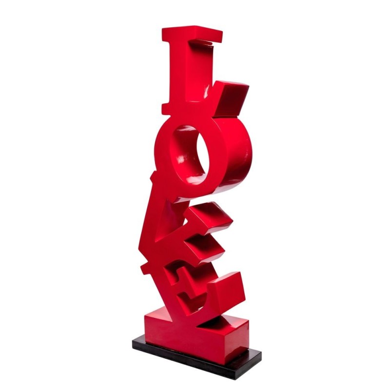 Statue décorative en résine LOVE (H150 cm) (rouge)