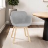 LAMBIC Armrest Chair in Light Grey Fabric - Comfort, Elegance & Durability for Your Interior