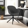 Silla LIBRA en tejido gris oscuro y metal negro: elegancia y comodidad para su interior