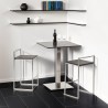 Tabouret design épuré LOIRET mi-hauteur noir - Élégance moderne chez Maison Techneb