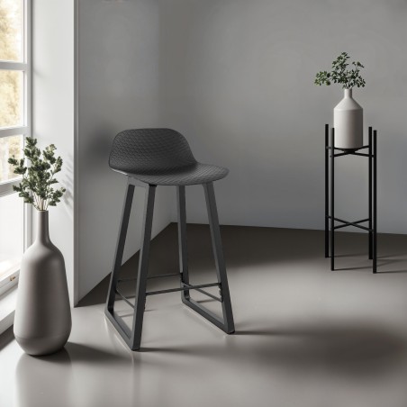 Bar bar halfway up design OBELINE MINI (black) chair stool