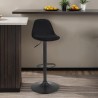 FINLEY Adjustable Stool - Elegance and Comfort in Black Velvet