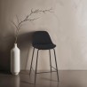 BULMA MINI Mid-Height Snack Stool - Comfort & Elegance Black - Metal Design for Kitchen, Living Room, Restaurant