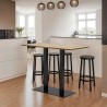 ZUMBA BAR Design High Table - Natural Wood & Black Metal, Perfect for Modern and Refined Interiors