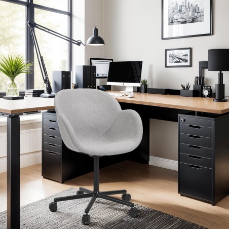 Silla de oficina ASTRA gris claro: elegante, cómoda, ergonómica para su espacio de trabajo