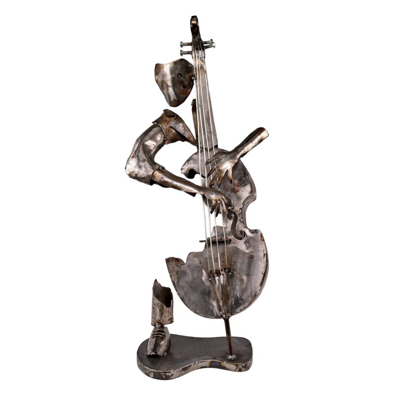 Metallstatue VIOLONCELLISTE mit einer Höhe von 140 cm