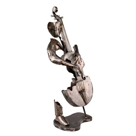 Metal statue CELLIST 140 cm tall