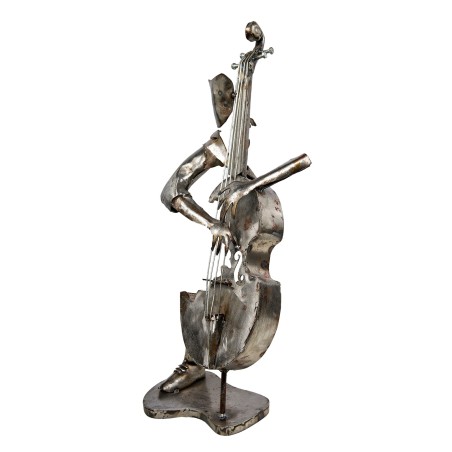 Metal CELLIST Statue for an enchanting interior