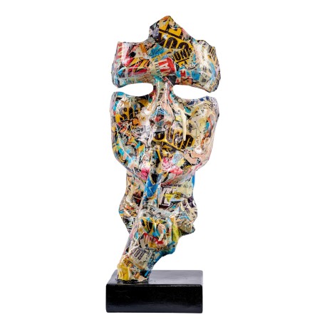 wunderschöne SILENCE POP ART Statue aus Harz für eine originelle Dekoration