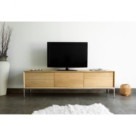 SELSEY YINNALA 3in1 Multifunctional TV Stand/TV Cabinet/TV Unit/Lowboard/Entertainment Media/Coffee Table/Bookcase/Oak Brown 
