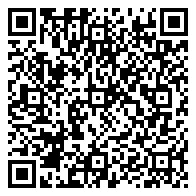 QR-code mobile Meuble bar et 6 tabourets de jardin PORTO en résine tressée (noir, coussins blanc/écru)